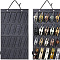 Wall-mounted Non-woven Fabric Claw Hair Clips Storage Bag, Rectangle, Black, 65x35cm...