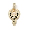 Brass Micro Pave Cubic Zirconia Pendants, Cadmium Free & Lead Free, with Enamel Charms, Real 18K Gold Plated, 28.5x20x2mm, Hole: 8x5mm
