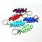 Aluminum Alloy Bottle Openners, with Iron Rings, Fishbone, Mixed Color, 108mm