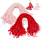 400Pcs 2 Colors Polyester Thread Ties, Tie Wraps, Zip Ties, Wire Twist Ties, for Party Decoration, Mixed Color, 13.5~20x0.37~0.38x0.35cm, 200pcs/color