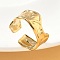 304 Stainless Steel Rings, Real 18K Gold Plated, 9.5mm