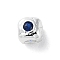Brass Micro Pave Cubic Zirconia Beads, Cadmium Free & Nickel Free & Lead Free, Square, Dark Blue, 4.5x4.5x4.5mm, Hole: 2mm