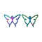 Ion Plating(IP) 
304 Stainless Steel Pendants, Butterfly Charm, Rainbow Color, 23x29.5x1mm, Hole: 2mm