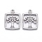 Non-Tarnish 304 Stainless Steel Pendants, Rectangle with Tree of Life, Stainless Steel Color, 28.5x21.5x2mm, Hole: 2.5mm