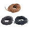 Pandahall 15Yards 3 Colors Cowhide Leather Cord, Leather Jewelry Cord, Jewelry DIY Making Material, Mixed Color, 2.5mm, 5yard/colors