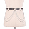 Heart Alloy Curb Chain with Imitation Leather Tassel Waist Chains, Platinum, Black, 1050mm