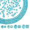 4 Strands 4 Styles Natural Howlite Beads Strands, Dyed, Cube, 4~9.5x4~9.5x4~9.5mm, Hole: 1.2~1.6mm, about 40~94pcs/strand, 14.49''(36.8cm)~15.75''(40cm), 1 strand/style