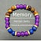 Round Natural Tiger Eye & Amethyst & Blue Spot Jasper Beads Stretch Bracelets for Girl Women, 5-7/8~7-7/8 inch(15~20cm)