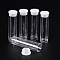 Plastic Bead Containers with Lid, Clear, 5.5x1.5cm, Capacity: 3ml(0.1 fl. oz)