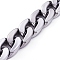 Handmade Plastic Curb Chains, with CCB Plastic Linking Ring, Gunmetal, Link: 30x21x6mm, about 39.37 inch(1m)/strand