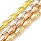 Electroplated Synthetic Non-magnetic Hematite Beads Strands, Rhombus, Mixed Color, 12~12.3x5.2~5.8x5.2~5.8mm, Hole: 1.2mm, about 33pcs/strand, 16.73''(42.5cm)