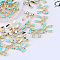 Bowknot Alloy Enamel Pendants, Cyan, 19.5x17.5x3mm, Hole: 1.5mm