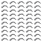 50Pcs Eyelash Polyester Computerized Embroidery Cloth Iron On Patches, Costume Accessories, Appliques, Black, 49x16x1.5mm