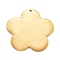 304 Stainless Steel Pendants, Manual Polishing, Stamping Blank Tag, Laser Cut, Flower, Golden, 29x30x0.8mm, Hole: 1.2mm