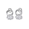 Brass Micro Pave Cubic Zirconia Charms, Diamond, with Jump Ring, Cadmium Free & Lead Free, Platinum, 11.5x7mm, Hole: 3mm