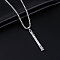 Alloy Pendant 201 Stainless Steel  Chain Necklaces for Men, Antique Silver, Stick, 27.56 inch(70cm)