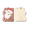Single Face Christmas Printed Wood Pendants, Santa Claus Charms, Red, 47x37x2.5mm, Hole: 2mm