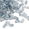 Gradient Color Transparent Acrylic Beads, with Golden Foil, Peanut, Light Steel Blue, 5.5x11.5x6.5mm, Hole: 1.8mm, about: 40pcs/10g