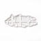 PP Plastic Cookie Cutters, Corgi Shapes, White, 135x55x10.5mm