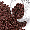 Glass Seed Beads, Opaque Colours Seed, Small Craft Beads for DIY Jewelry Making, Round, Coconut Brown, 3mm, Hole:1mm, about 666pcs/30g