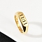 304 Stainless Steel Plain Band Finger Rings, with Number 11:11, Golden, 6mm, US Size 8 1/2(18.5mm)