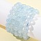 Natural Aquamarine Round Bead Stretch Bracelets for Men Women, Grand A, Inner Diameter: 2-1/8~2-1/8 inch(5.4~5.5cm), bead: 10mm
