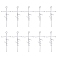 10Pcs Hope Cross Charm Pendant Cross Faith Charm Necklace Stainless Steel Pendant for Christian Religious Jewelry Gifts Making, Stainless Steel Color, 39.8x20.2mm, Hole: 2mm