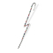 S925 Sterling Silver Rhinestone Lightning Bolt Cuff Earrings, Silver, 64x6mm
