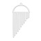Non-Tarnish 201 Stainless Steel Pendants, Laser Cut, Graduated, Stainless Steel Color, 46x22x1mm, Hole: 1.6mm