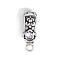 Brass Micro Pave Cubic Zirconia Donut Bails, Cadmium Free & Lead Free, Long-Lasting Plated, Antique Silver, 16x6x4mm, Hole: 2mm