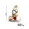 Elegant Heart Brass Micro Pave Cubic Zirconia Open Cuff Ring for Women, Versatile, Fashionable Hand Jewelry