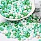 6/0 Opaque Baking Paint Glass Seed Beads, Teardrop, Mixed Color, 4.5~5x4x3~3.5mm, Hole: 0.9mm, about 125pcs/10g