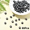 Opaque Acrylic Horizontal Hole Beads, with Enamel, Flat Round, Letter D, 7x4mm, Hole: 1.5mm