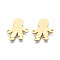 201 Stainless Steel Links Connectors, Laser Cut, Boy, Golden, 15x14.5x1mm, Hole: 1.2mm