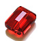 Imitation Austrian Crystal Beads, Grade AAA, K9 Glass, Faceted, Rectangle, Red, 10x12x5.5mm, Hole: 0.9~1mm