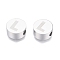 Tarnish Resistant 304 Stainless Steel Beads, Flat Round with Letter, Letter.L, 10x4.5mm, Hole: 2mm