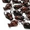 Natural Mahogany Obsidian Pendants, with 201 Stainless Steel Finding, Angel, 24~25x15~16x7~8mm, Hole: 5x7mm