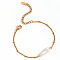 Nuggets Natural freshwater Pearls Link Bracelets, Stainless Steel Jewelry for Women, Real 18K Gold Plated, 6-1/4 inch(16cm)