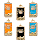 DICOSMETIC 6Pcs 3 Colors Sun Tarot Charm Good Luck Amulet Pendant Enamel Tarot Card Charm Cubic Zirconia Tarot Pendant Rectangle Divination Charm for Bracelet Necklace Jewelry Making, Hole: 3.4mm