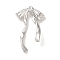 Brass Pendants, Cadmium Free & Nickel Free & Lead Free, Bowknot, Platinum, 29x18x5.5mm, Hole: 2mm