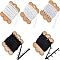 NBEADS 30 Yards 5 Styles Buttonhole Trim, White and Black Elastic Cord with Buttonhole Braid Trim Sewing Trim Stretch Band with Elastic Button Loops for Wedding Dress Bridal Costume Crafts