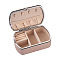 PU Leather Jewelry Storage Box, with Velvet Lining, Column, Misty Rose, 3-3/4x5-3/4x2 inch(9.5x14.6x5cm)