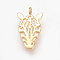 Brass Charms, Nickel Free, Real 18K Gold Plated, Hollow Horse, Golden, 14x8x1mm, Hole: 1mm