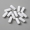 Acrylic Beads, Tube, Imitation Gemstone, Column, White, 20x8mm, Hole: 2mm