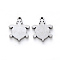Tarnish Resistant 304 Stainless Steel Charms, Laser Cut, Tortoise, Stainless Steel Color, 14x10.5x1mm, Hole: 1mm