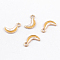 Alloy Enamel Pendants, Banana, Light Gold, 17x4mm