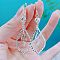 Alloy Teardrop Dangle Earrings, Platinum, 60mm