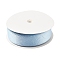 Imitation Leather Polyester Ribbon, for Garment Accessory, Light Blue, 1 inch(25mm), about 20.00 Yards(18.29m)/Roll