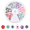 SUPERFINDINGS 72Pcs 6 Colors Evil Eye Charm 10.5x8mm Natural Freshwater Shell Charms Teardrop Enamel Eye Pendants for Earring Bracelet Necklace Jewelry Making
