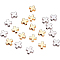 BENECREAT 20PCS 18K Platinum and Gold Plated Cross Spacer Beads Metal Beads for DIY Jewelry Making Findings and Other Craft Work - 8x8x3mm